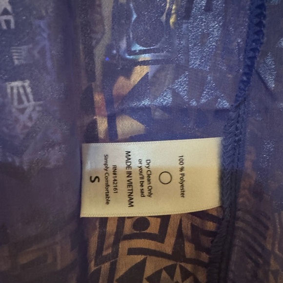 Vintage LuLaRoe Purple Gold Aztec Boho Kimono With Fringe - Picture 4 of 11